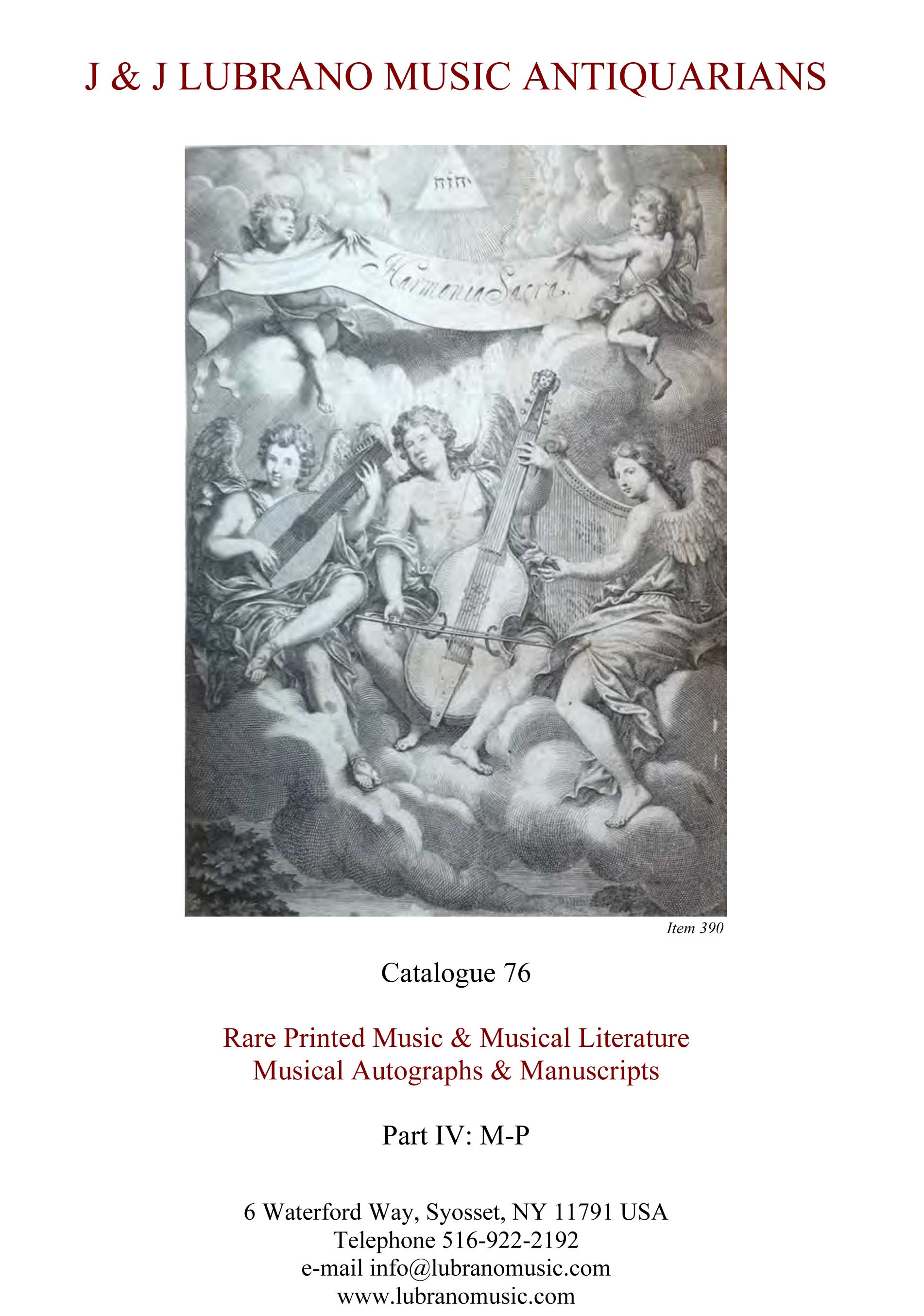 Catalogue 76 - Part IV: M-P