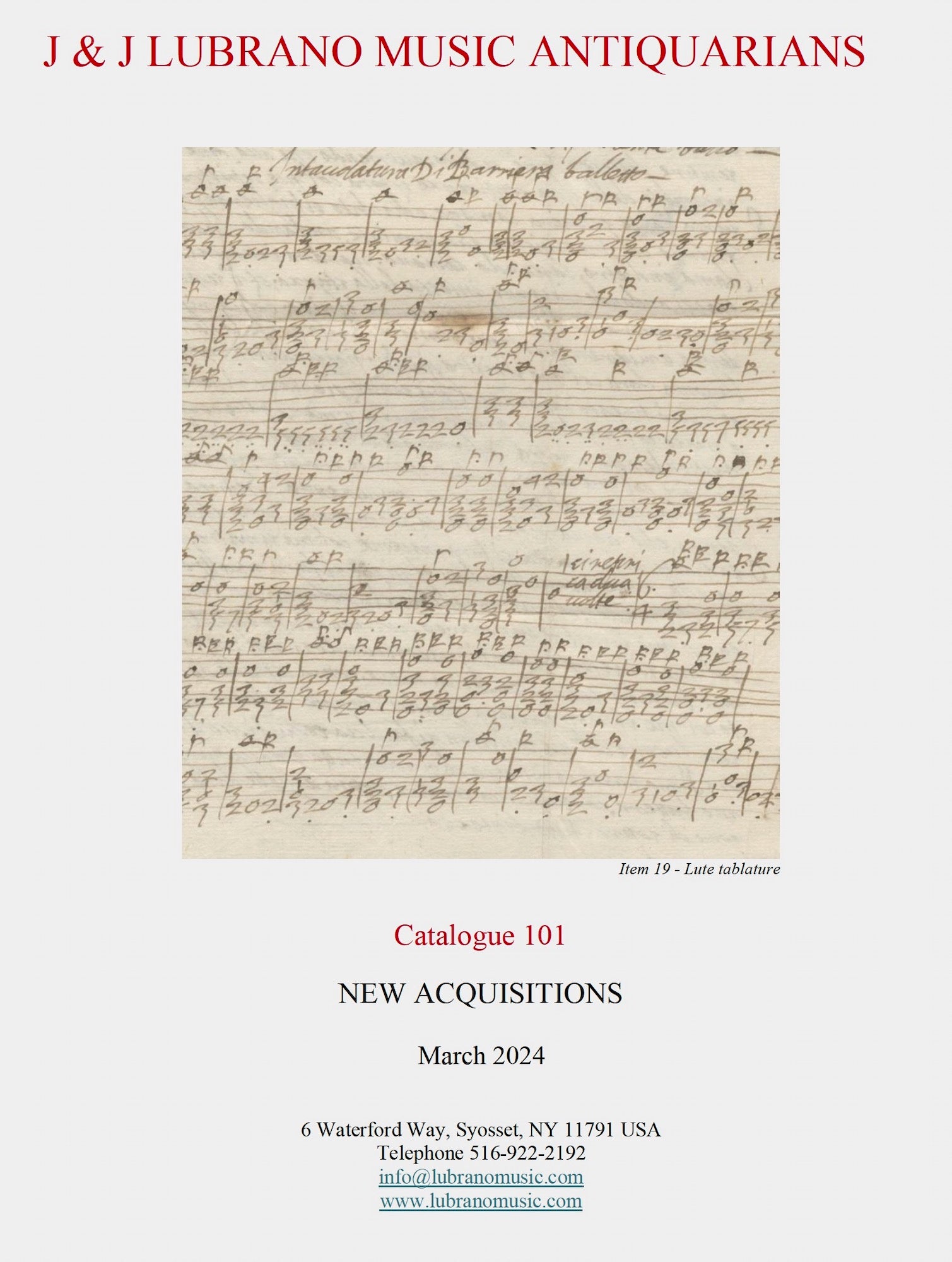 Catalogue 101