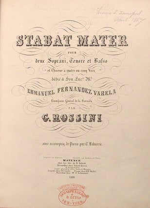 Item #15479 Stabat Mater [Full score]. Gioachino ROSSINI