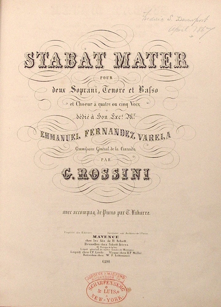 Item #15479 Stabat Mater [Full score]. Gioachino ROSSINI.