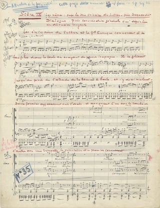 Item #20707 Autograph musical manuscript from the composer's opera bouffe La femme à barbe....
