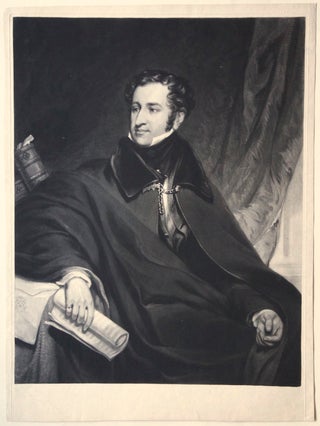Item #21347 Fine large mezzotint engraving by Samuel William Reynolds after the portrait by...