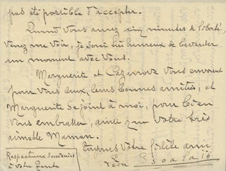 Item #21850 Autograph letter signed to Monsieur Génio at the Opéra Comique in Paris....