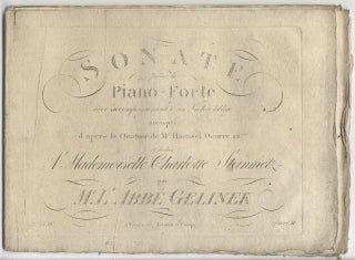 Item #21942 [Op. 52]. Sonate pour le Piano-Forte avec accompagnement d'un Violon oblige arrangée...