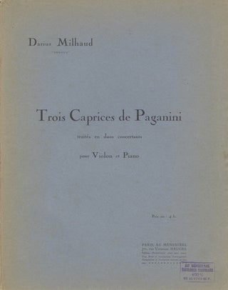Item #22006 [Op. 97]. Trois Caprices de Paganini Traités en duos concertants pour Violon et....
