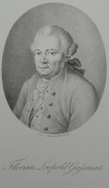 Item #23261 Portrait lithograph by Heinrich von Wintter (1788-1825), bust-length. Florian Leopold GASSMAN.