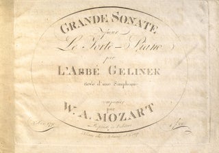 Item #23297 [K. 550, arr]. Grande Sonate pour Le Forte-Piano par L'Abbé Gelinek tirée d'une....