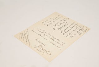 Autograph letter signed ("Massenet") mentioning Pauline Viardot