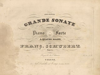 Item #23454 [D. 617]. Première Grande Sonate pour le Piano Forte à quatre mains ... Oeuv. 30...