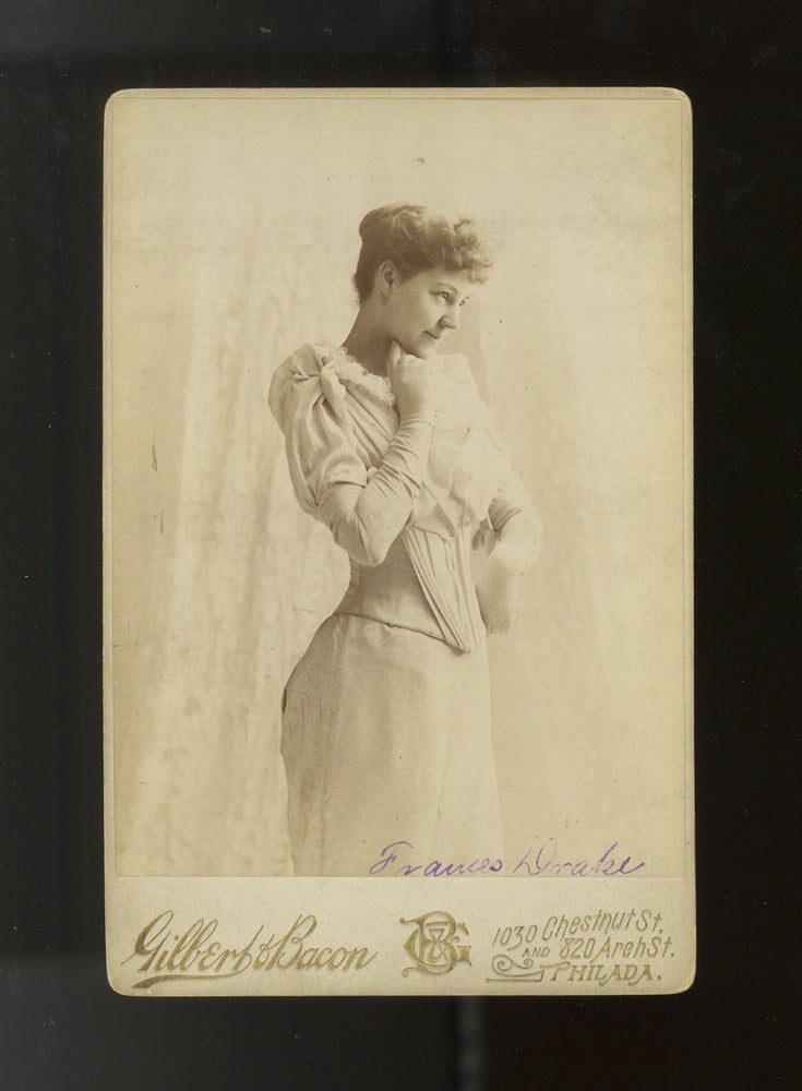 Item #23851 Cabinet card photograph signed in full. Frances DRAKE.