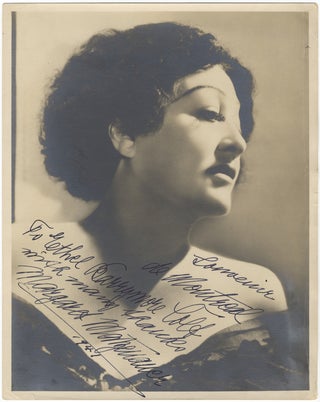 Item #23870 Bust-length photograph signed in full, dated 1941, and inscribed to actress and...