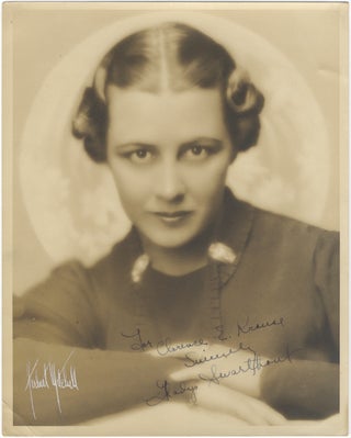 Item #23956 Bust-length portrait photograph, signed in full and inscribed to Clarence E. Krause....