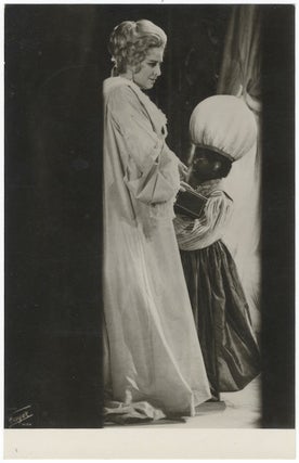 Item #24043 Full-length role portrait photograph of the soprano as the Marschallin with a young...