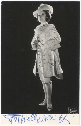 Item #24065 Bust-length role portrait postcard photograph as Oscar in Verdi's Un ballo in...