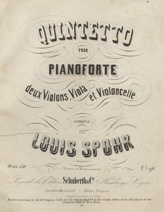 Item #24232 [Op. 130]. Quintetto pour Pianoforte deux Violons, Viola et Violoncelle ... Oeuv....