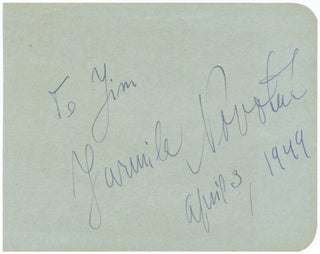 Item #24299 Autograph signature. Jarmila NOVOTN&Aacute