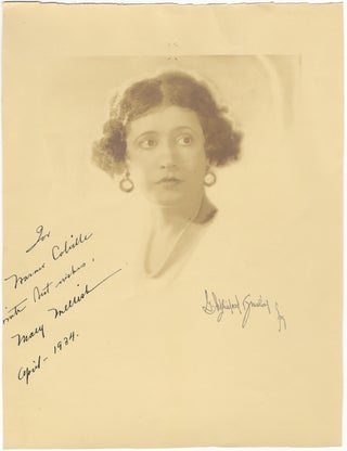 Item #24322 Large head-and-shoulders photograph signed in full, dated April 1934, and inscribed...