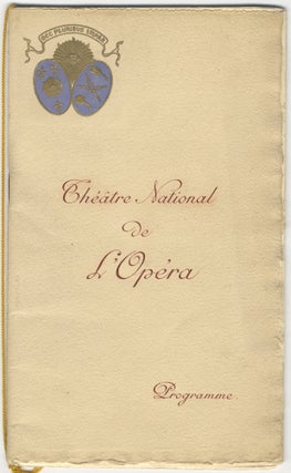 Souvenir program for a performance of the composer's opera Hamlet at the Théatre National de l'Opéra, Paris, August 2, 1909