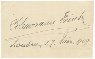 Item #24523 Autograph signature of the noted Austrian contralto and mezzo-soprano. Ernestine...
