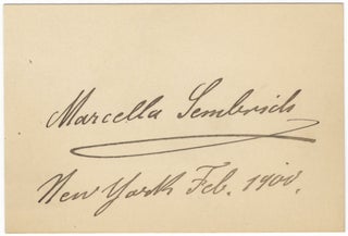 Item #24524 Autograph signature of the noted Polish soprano dated New York, February, 1900....