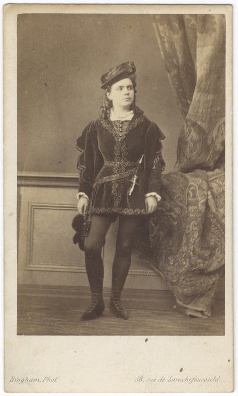 Item #24552 Carte de visite photograph by Bingham, Paris of the noted French mezzo-soprano. Célestine GALLI-MARIÉ.