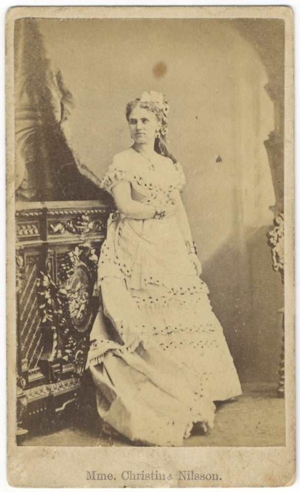 Item #24560 Full-lengh carte-de-visite photograph of the noted Swedish soprano. Christine NILSSON.