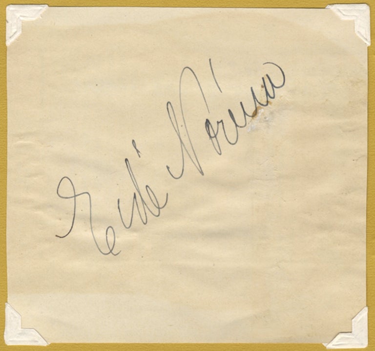 Item #24719 Autograph signature. Eidé NORÉNA.