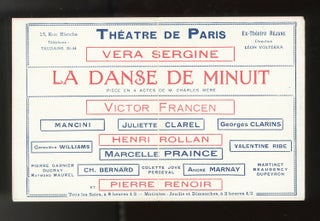 Two early 20th-century broadside announcements for theatrical performances in Paris