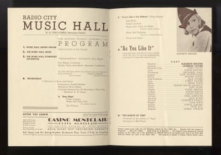 Item #24730 Radio City Music Hall Program for showings of films featuring Laurence Olivier...
