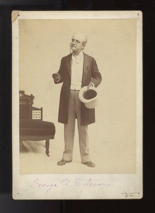 Item #24735 Oversize cabinet card photograph of the noted Broadway comic actor and stage manager....