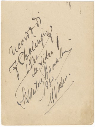 Fine original large vintage three-quarter length photograph of the distinguished Russian bass in formal dress