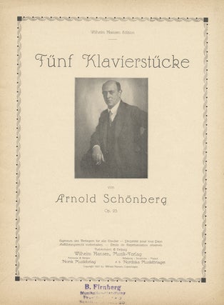 Item #24950 [Op. 23]. Fünf Klavierstücke. Arnold SCHOENBERG