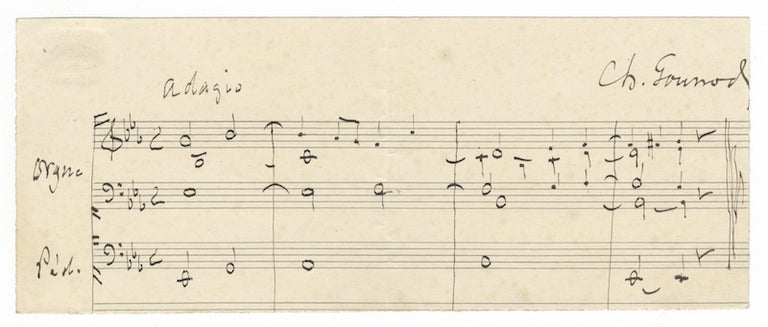 Item #25136 Autograph musical quotation signed "Ch. Gounod." Charles GOUNOD.