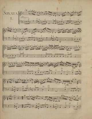 Item #25148 [Op. 1A]. [Sei Sonate a Violino Solo e Basso dedicate A Sua Eccellenza Il Signor...