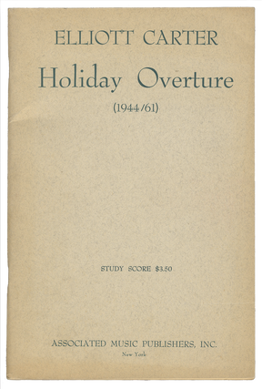 Holiday Overture (1944/61). [Study score]