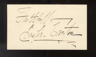 Item #25328 Autograph signature and inscription. Leslie Mrs CARTER
