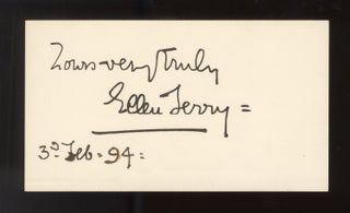 Item #25329 Autograph signature and inscription. Ellen TERRY