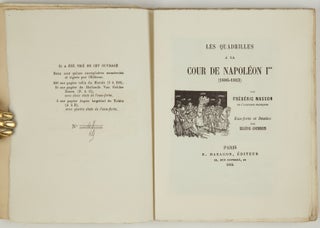 Item #25330 Les Quadrilles a la cour de Napoléon Ier (1806-1813) ... Eau-forte et dessins par...
