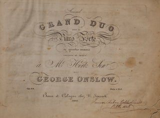 Item #25401 A collection of 19th century music for piano four-hands with German-American...