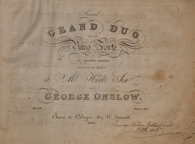 Item #25401 A collection of 19th century music for piano four-hands with German-American provenance. PIANO MUSIC - 19th Century - German-American.