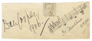 Item #25496 Autograph musical quotation notated, signed, and dated 1906. Dan GODFREY
