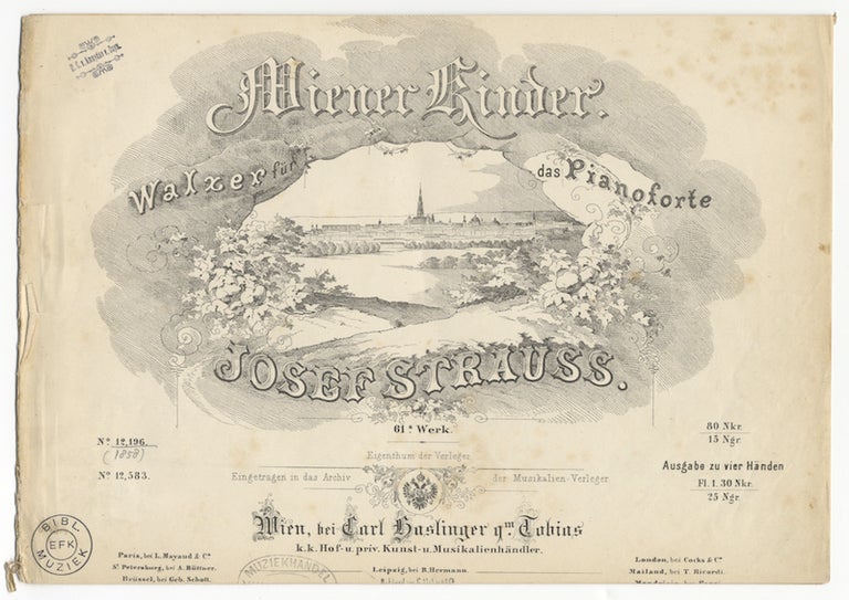 Item #25793 [Op. 61]. Wiener Kinder. Walzer für das Pianoforte... 61s Werk. [Piano score]. Josef STRAUSS.