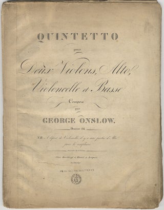 Item #25806 [Op. 24]. Quintetto pour Deux Violons, Alto, Violoncelle et Basse ... Oeuvre 24....