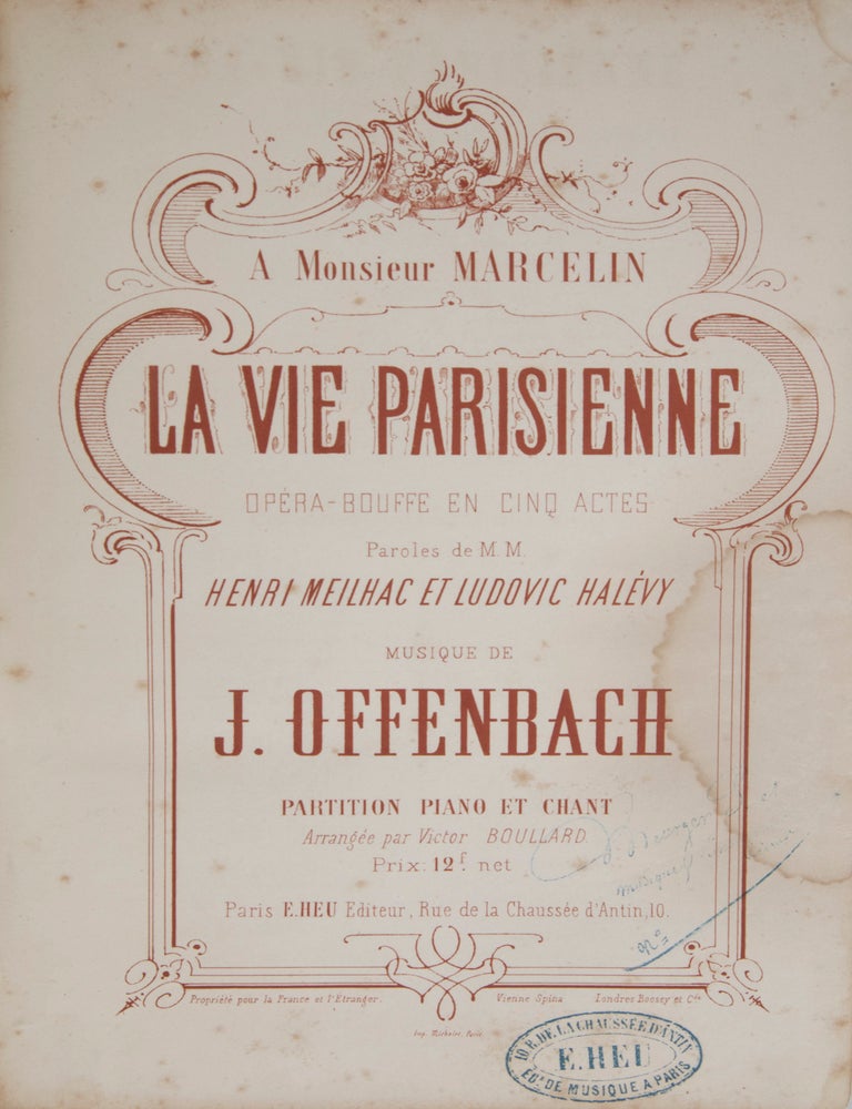 La Vie Parisienne Opéra Bouffe En Cinq Actes Paroles De Mm Henry Meilhac Et Ludovic Halévy 