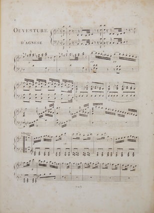 Agnese Opera Sentimental In Due Atti ... Arrangé Pour le Forte Piano. Prix 36f ... 983. [Piano-vocal score]