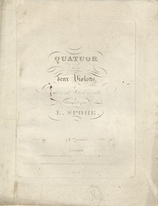 Item #25984 [Op. 11]. Quatuor pour deux Violons, Alto et Violoncelle... Œuv 11 (3 Quatuor)....