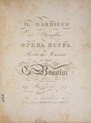 Item #26431 Il Barbiere di Siviglia Opera Buffa... Nuova Edizione Prezzo: 36 f. [Piano-vocal...