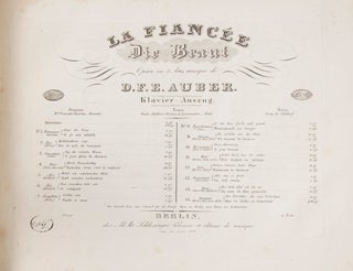 Item #26553 [AWV 17]. La Fiancée Die Braut Opéra en 3 Actes ... Klavier-Auszug ... Der deutsche...