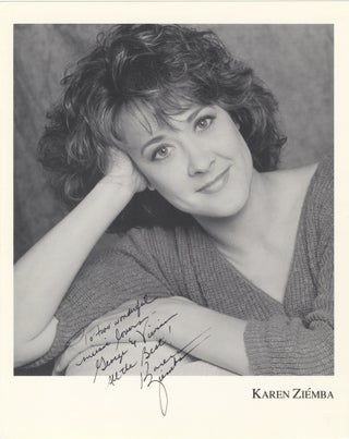 Item #27030 Bust-length photograph of the noted American singer, actress, and dancer signed in...