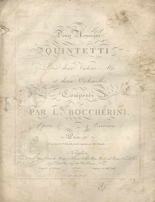 Item #27032 [G. 300, 338, 354, 357, 360, 376]. Douze Nouveaux Quintetti Pour deux Violons. Luigi...